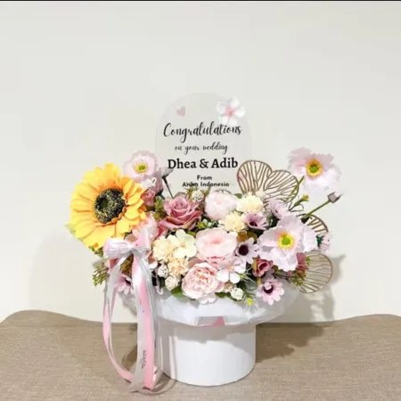 Bloom Box Akrilik Ucapan Wedding Rawasari
